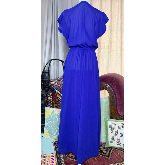 Vtg Cerulean Blue Gown - Picture 3 of 5